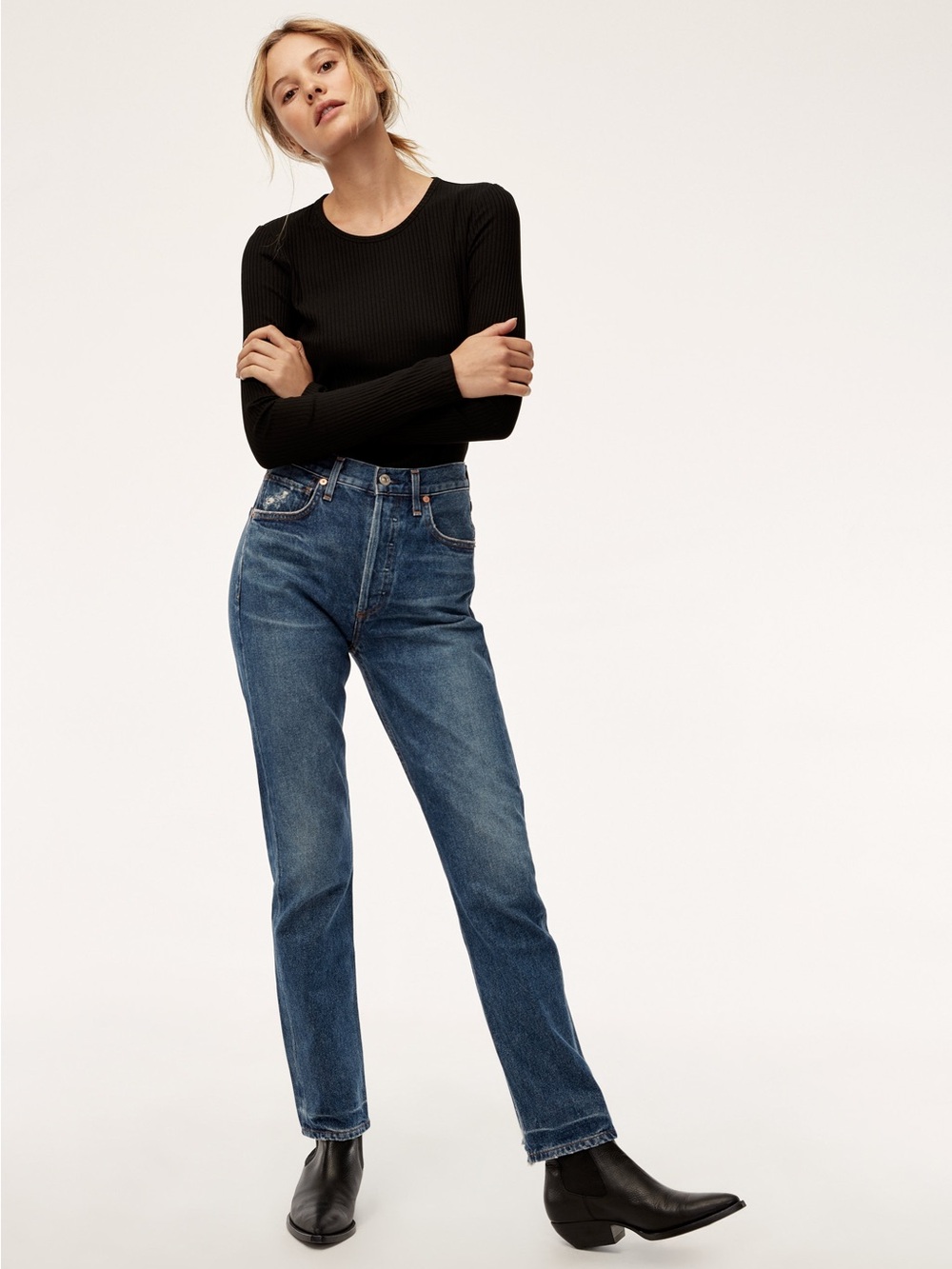 Charlotte High Rise Straight Jeans